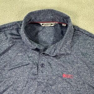 Black Clover Pine‎ Dunes Polo Shirt Golf Live Lucky Athletic Heather Blue Medium